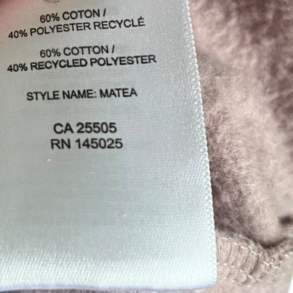 Noize Matea Sweatshirt XS Taupe Vegan Cruelty Free Sustainable - Picture 12 of 13